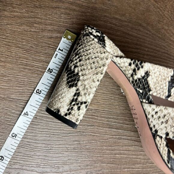 Schutz | Embossed Animal Print Sandals w/ Heels | Mules Size 9 - Picture 10 of 10